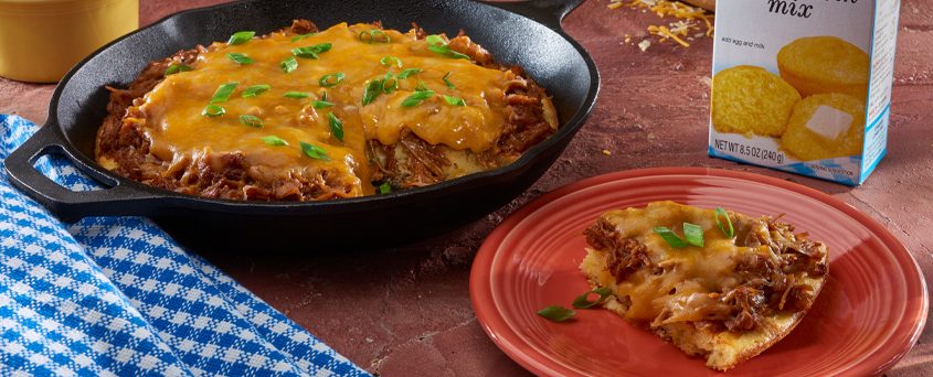 BBQ Chicken Skillet Cornbread