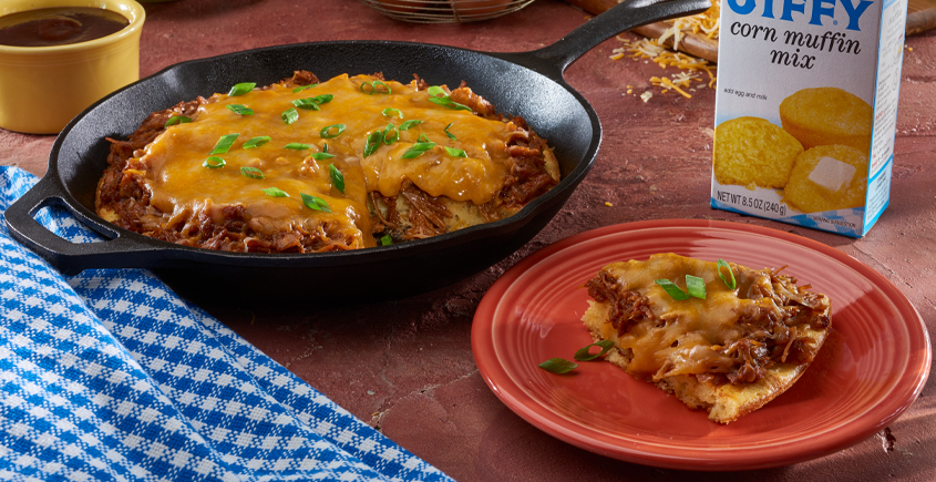 BBQ Chicken Skillet Cornbread