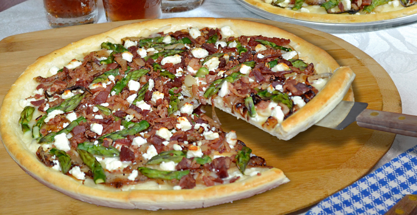 Bacon Asparagus Pizza