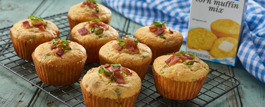 Pepper Jack Bacon Corn Muffins