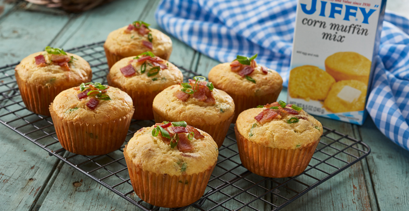 Pepper Jack Bacon Corn Muffins