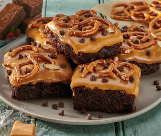 Pretzel Caramel Brownies