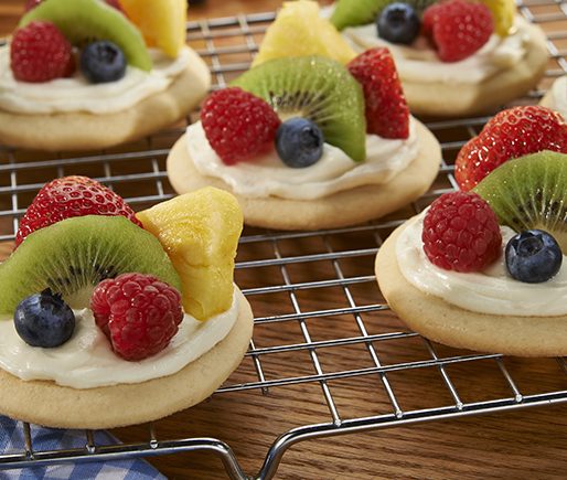 Mini Fruit Pizza Cookies