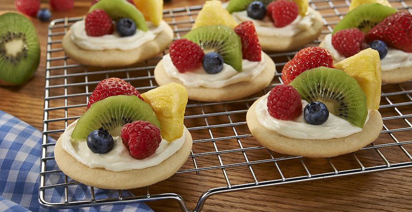 Mini Fruit Pizza Cookies