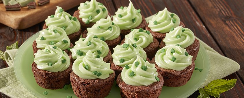 Mint Brownie Bites
