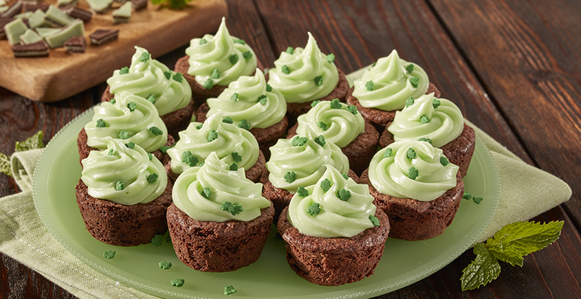 Mint Brownie Bites