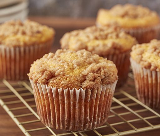 Pumpkin Streusel Honey Corn Muffin