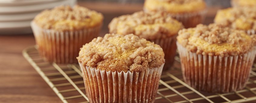 Pumpkin Streusel Honey Corn Muffin