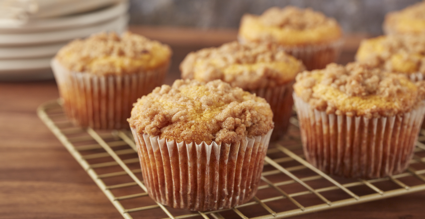 Pumpkin Streusel Honey Corn Muffin